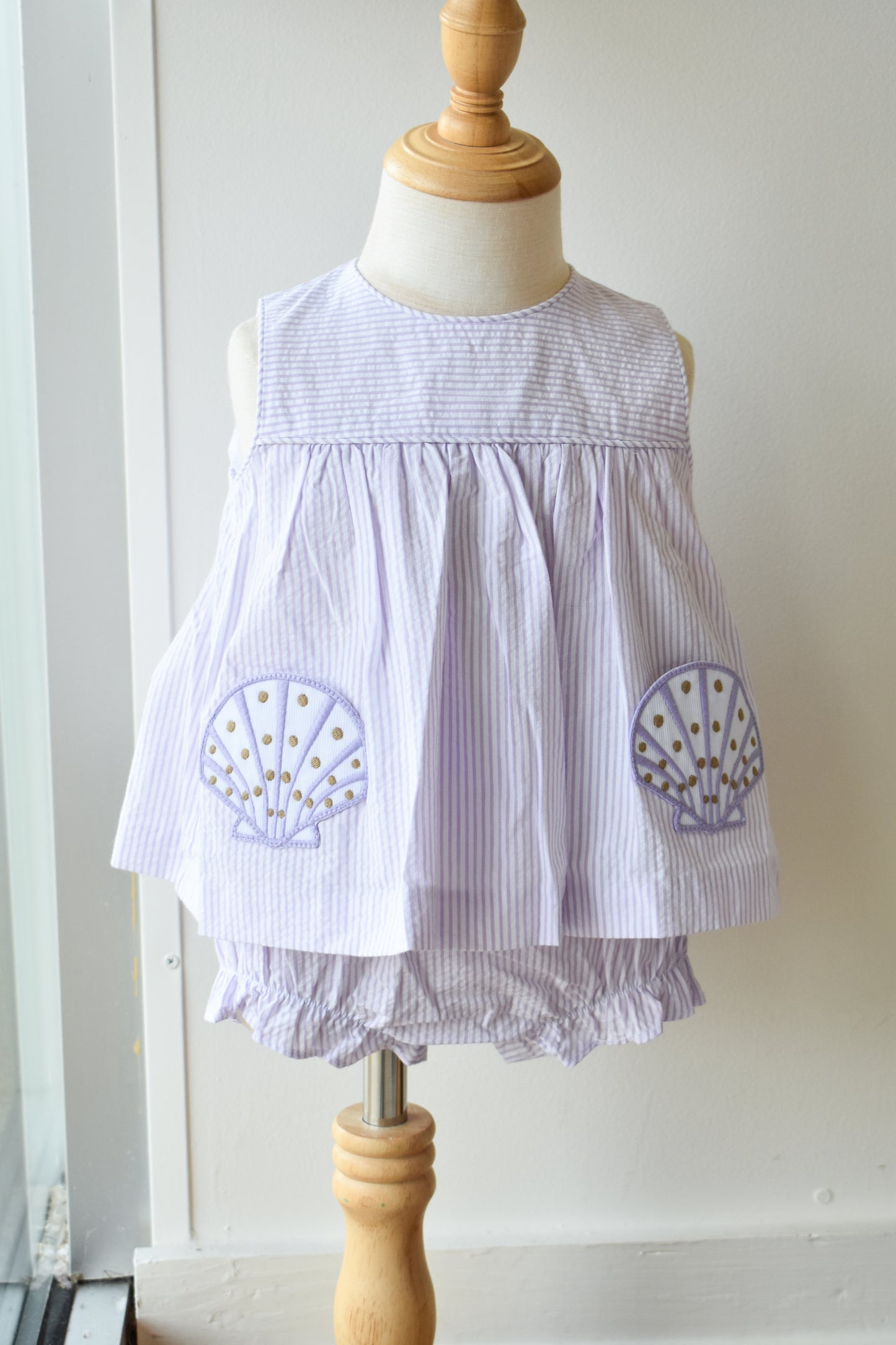 Applique Pocket Diaper Set-Seashells