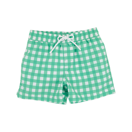 Tortola Swim Trunks-Gibson Island Green Gingham
