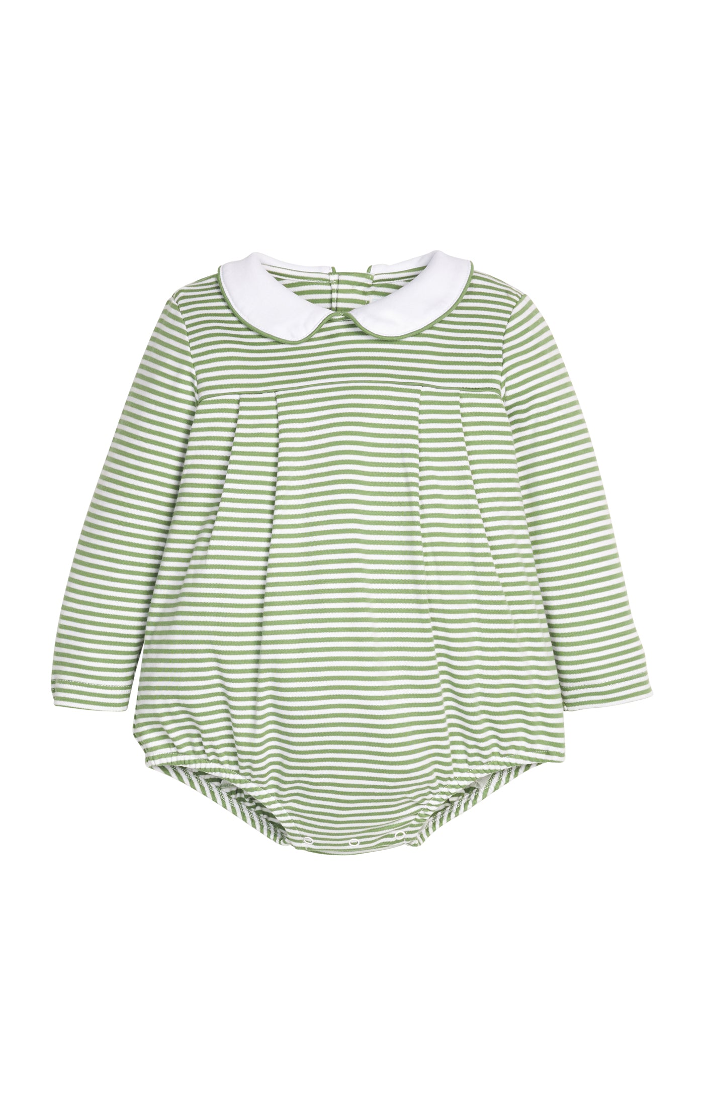 Pleated Peter Pan Bubble-Watercress Stripe