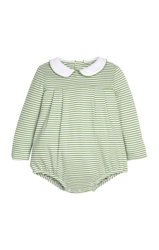 Pleated Peter Pan Bubble-Watercress Stripe