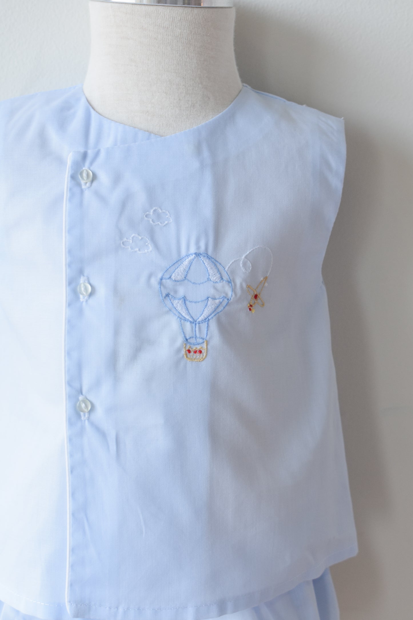 Hot Air Balloon Diaper Set in Blue