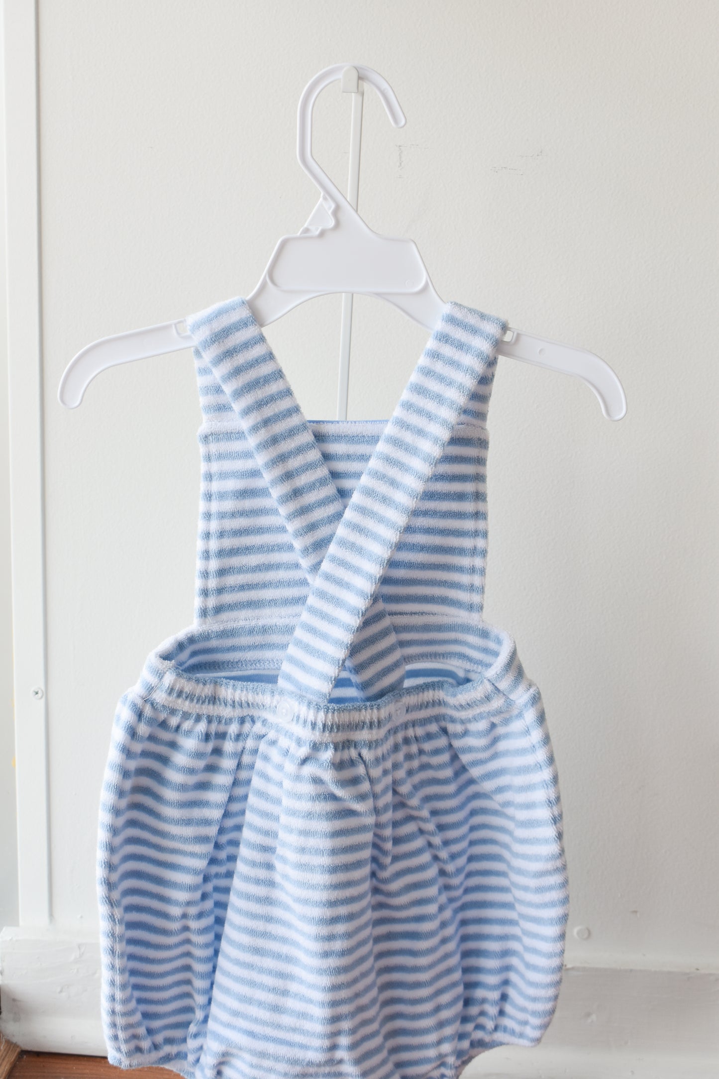 Light Blue Terrycloth Stripe Henry Bubble