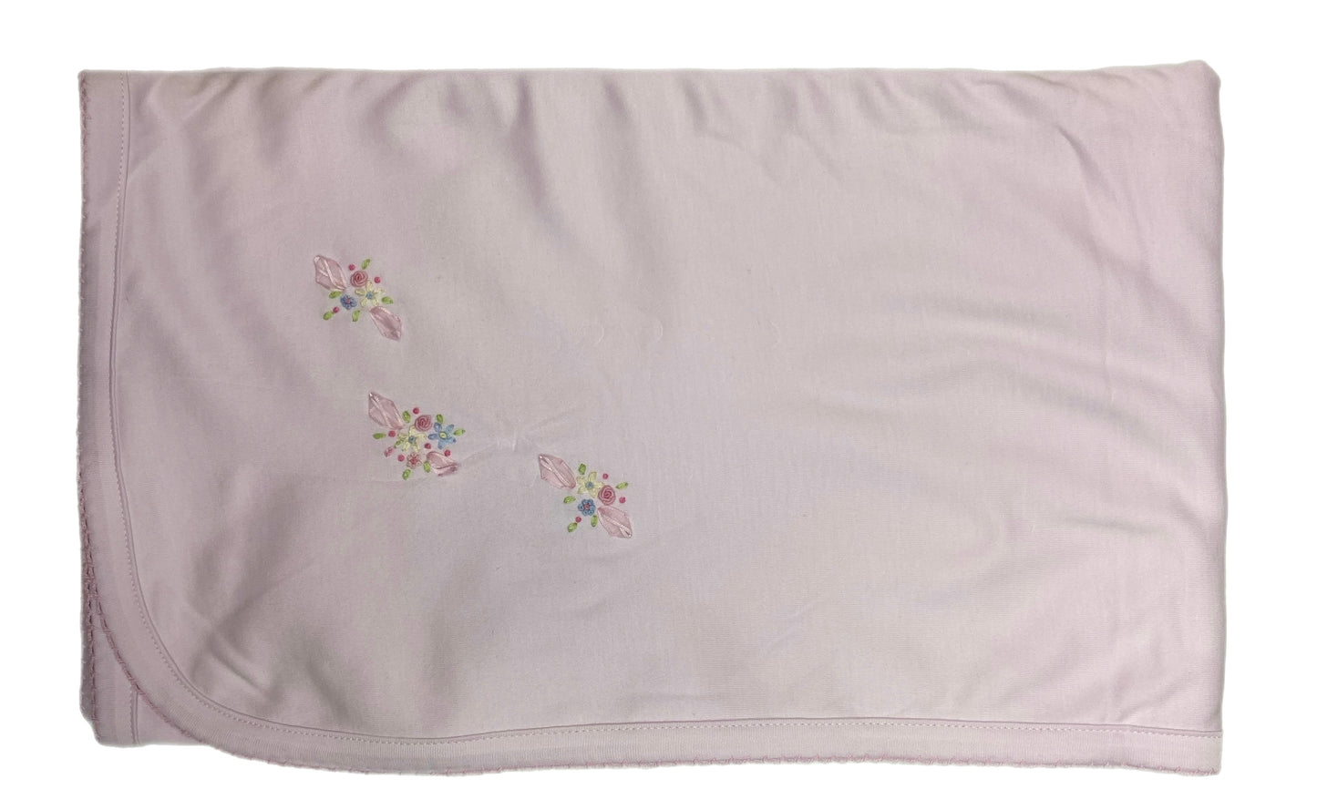 Pink Blanket w/ Flower Emb