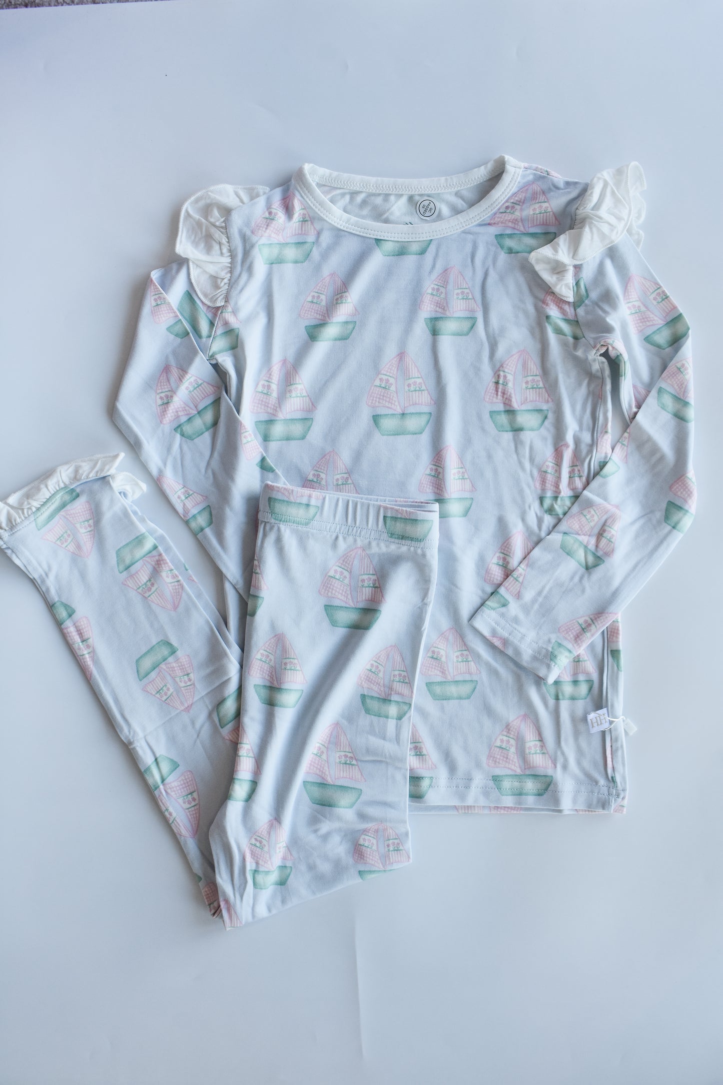 Seaside Sleepin' Girl's Bamboo PJ Pant Set