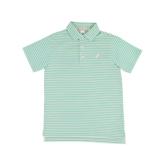 Prim and Proper Polo-Grace Bay/Worth Ave Stripe