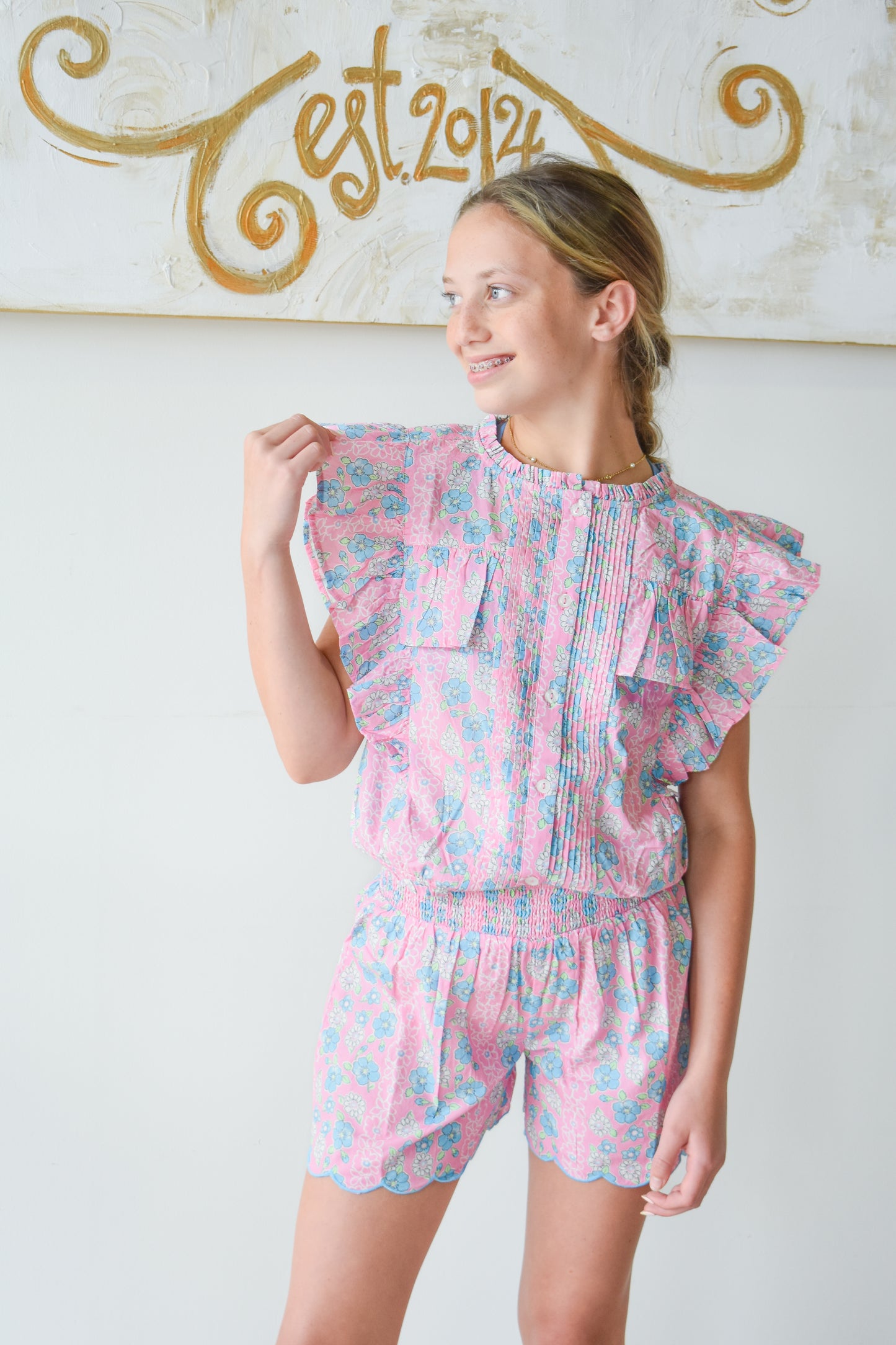 Annie Top-Spring Marguerite Floral