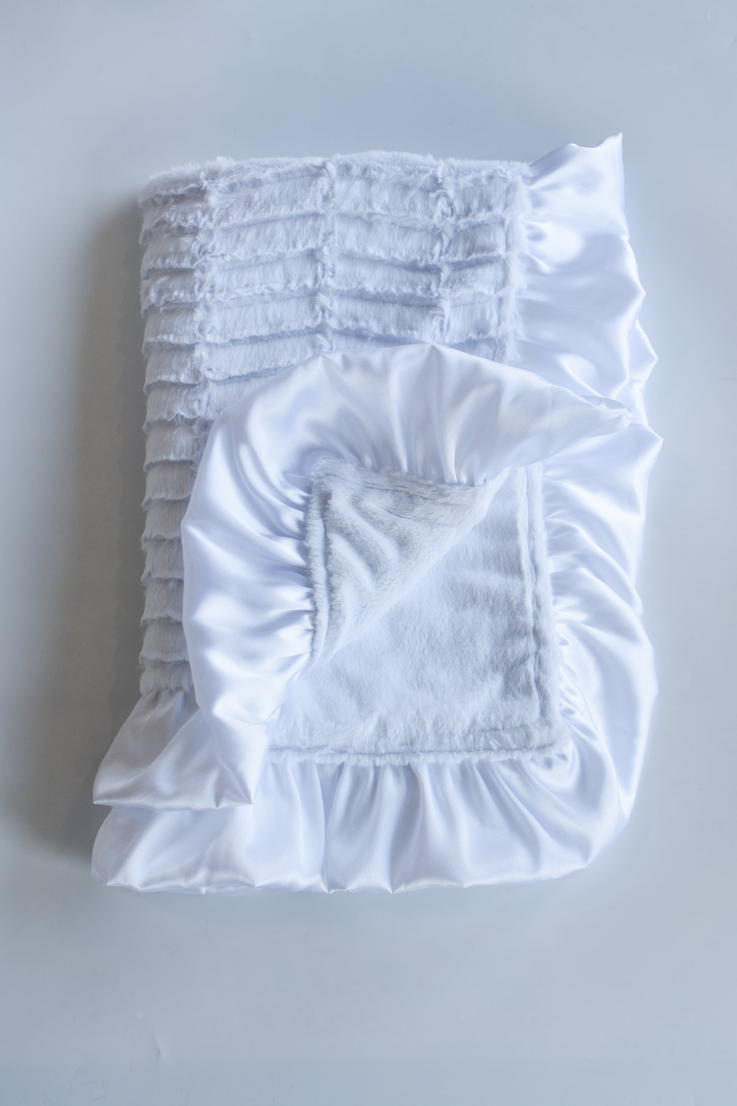 Double Plush Blanket-White Oxford