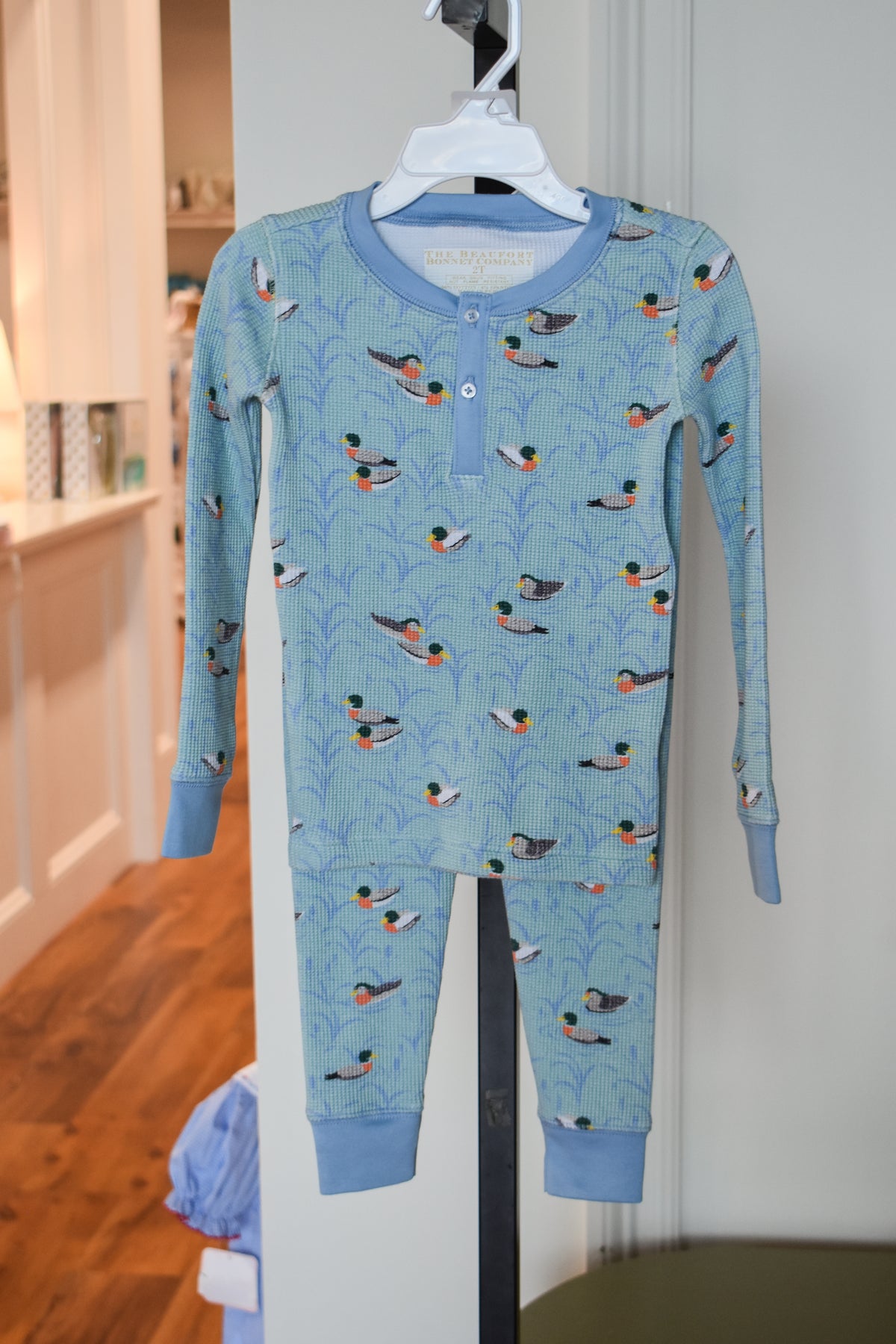 Sutton's Waffle Knit Set-Fine Weather for Ducks