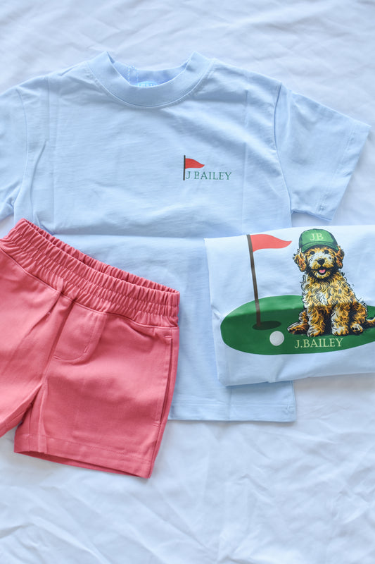 Short Sleeve Logo Tee-Augusta Dog on Bayberry