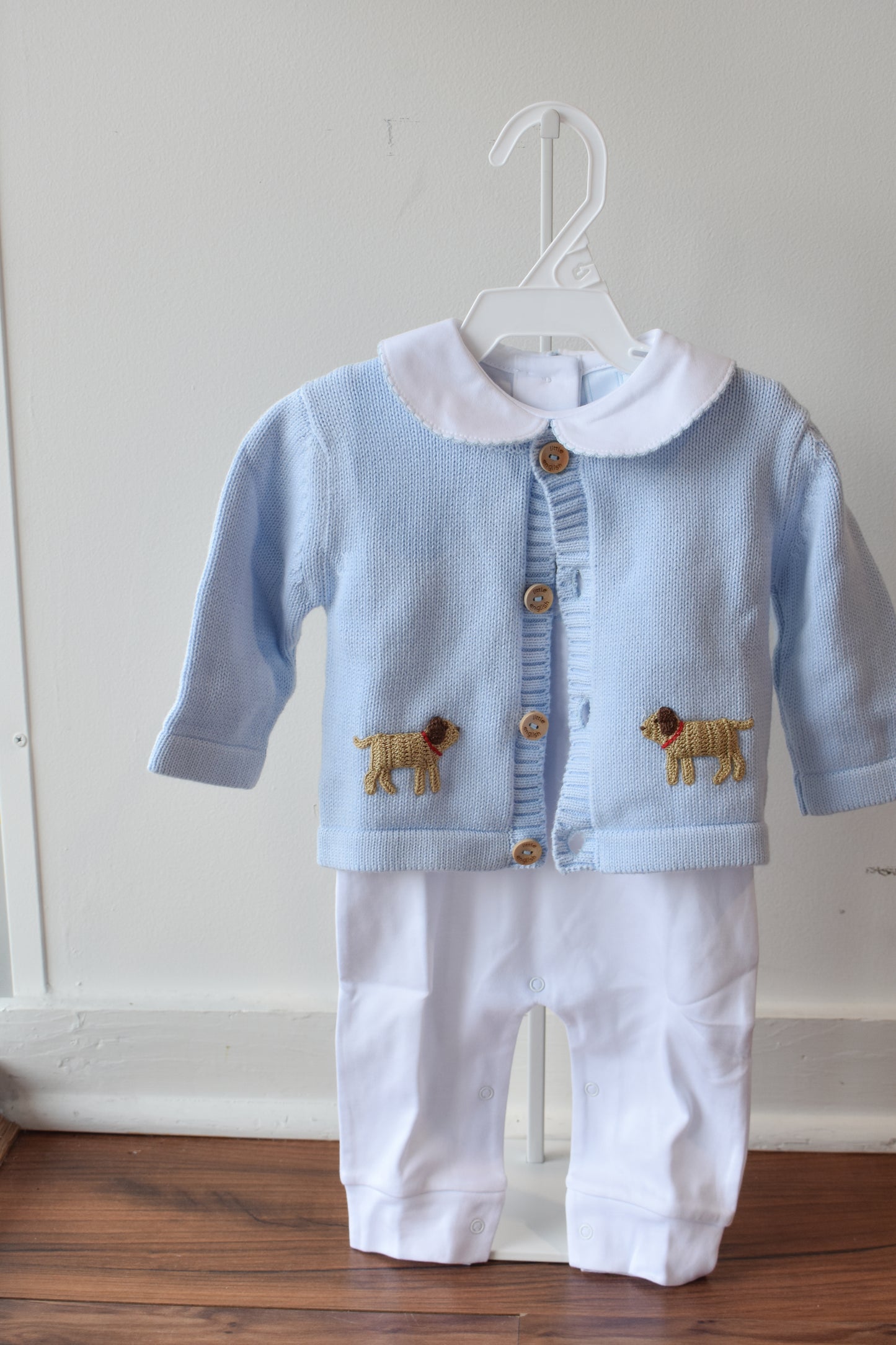 Crochet Playsuit-Blue Lab