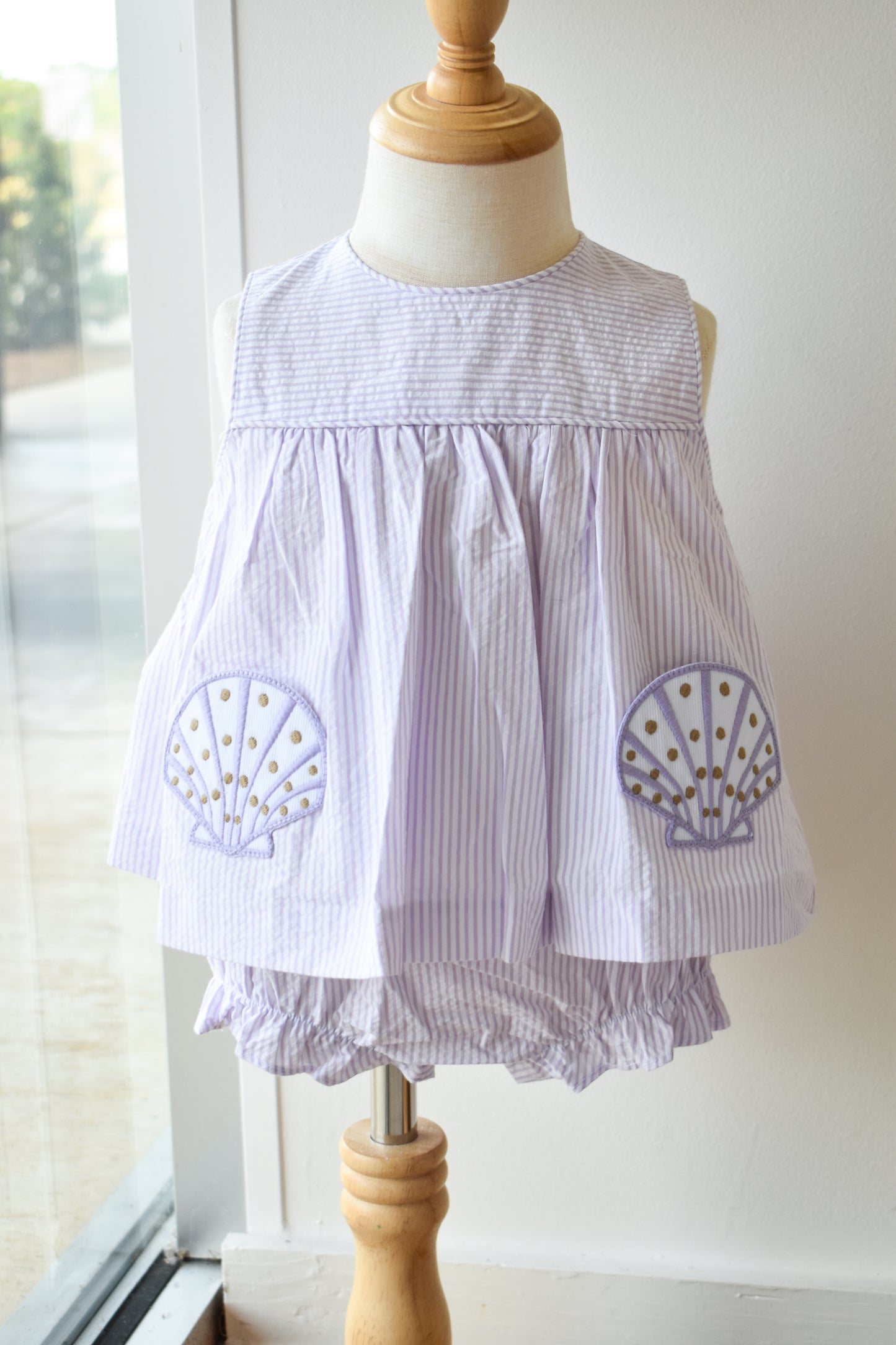 Applique Pocket Diaper Set-Seashells