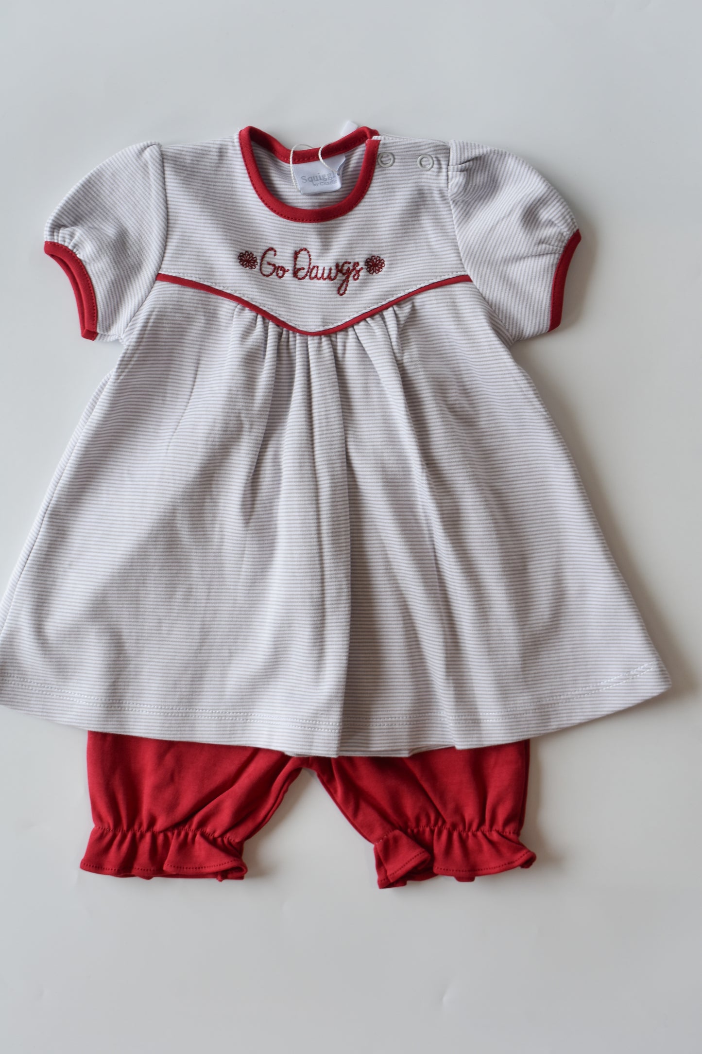 Go Dawgs Pom Pom Embroidered Bloomer Set