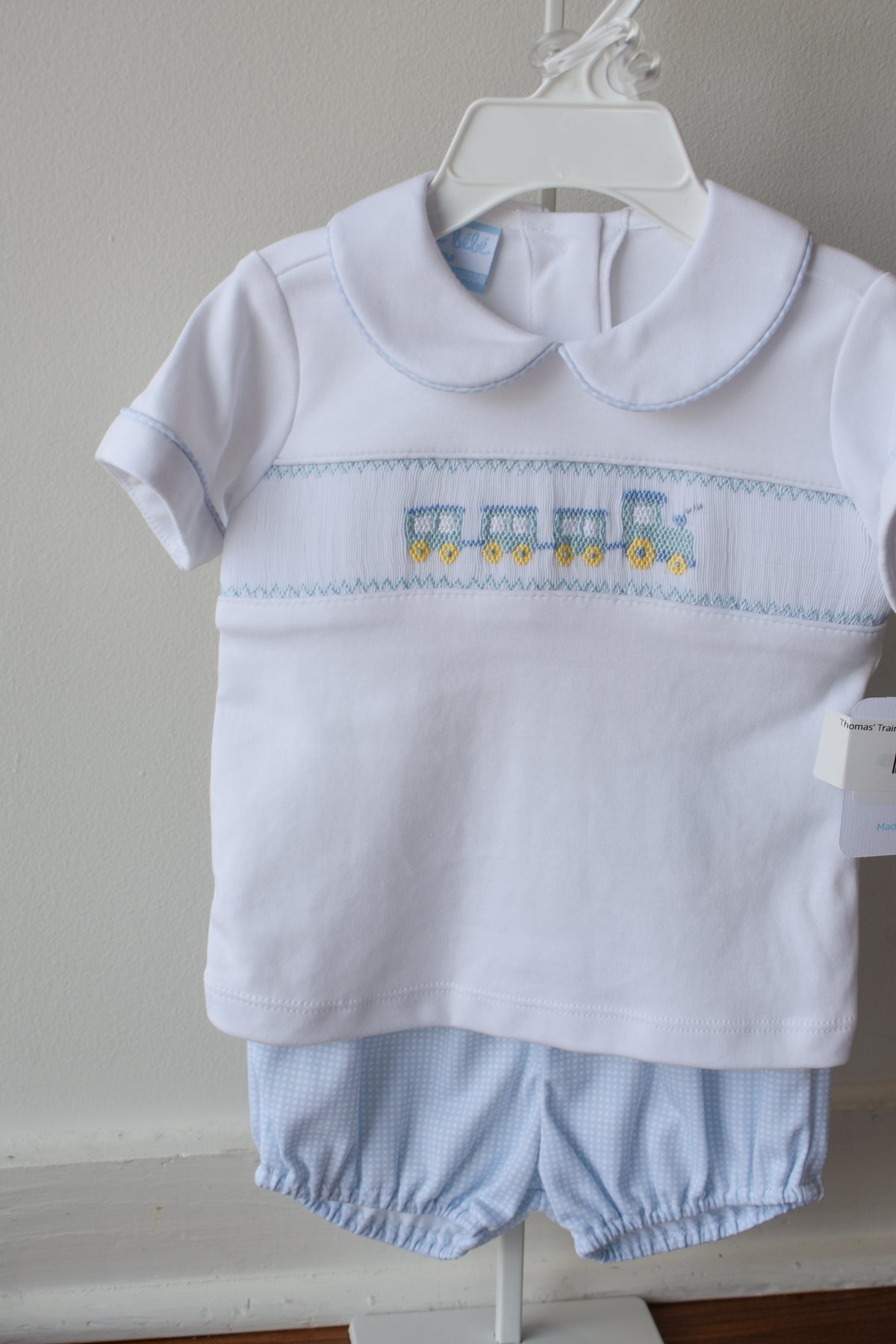 Thomas’ Train Smocked Collared Bloomer Set