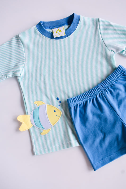 Fishy Bitty Knit Harry's Short Set
