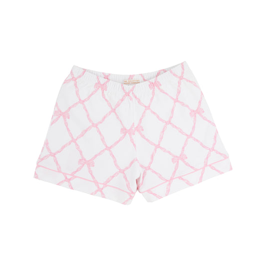 Women's Let Me Lounge Shorts-Pink Belle Meade Bow