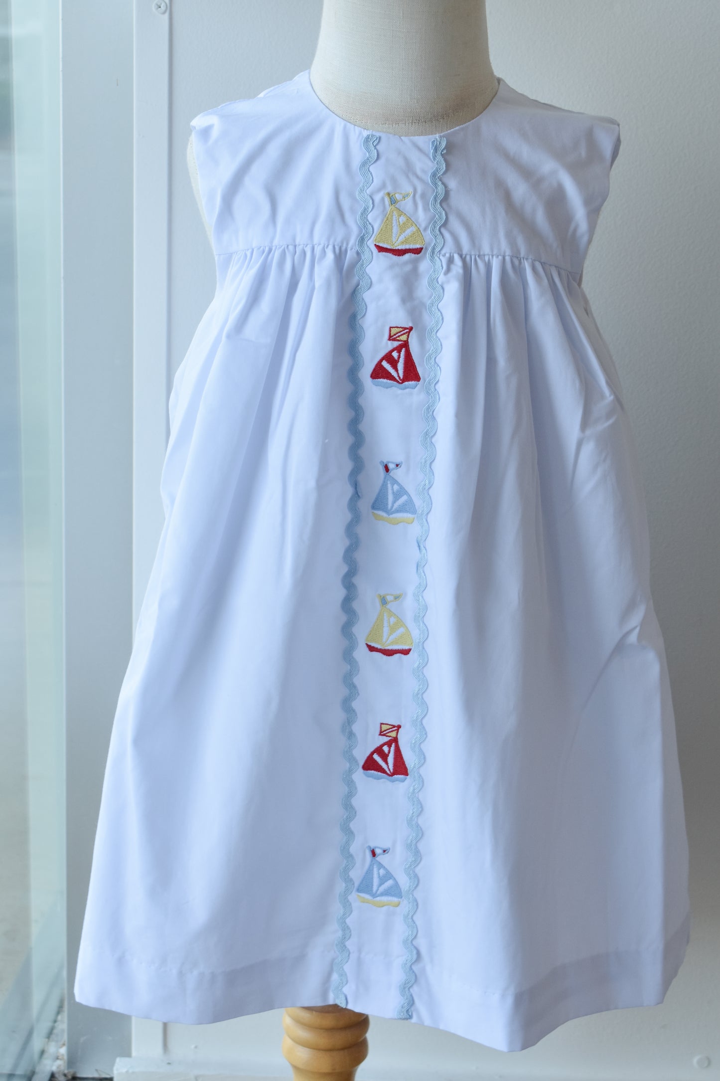 Sleeveless Tabitha's Teacher's Pet Dress-Worth Ave Sailboats