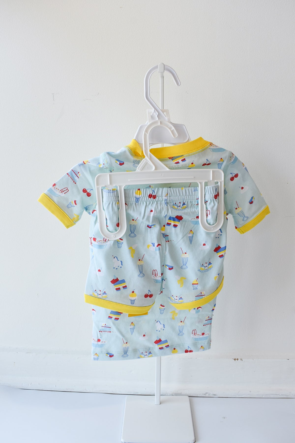 Payton Pajama Short Set-Blueberry Blue Ice Cream Daydream