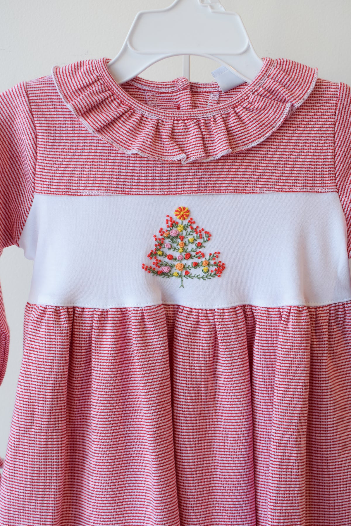 Holiday Holly Long Sleeve Ruffle Hem Dress