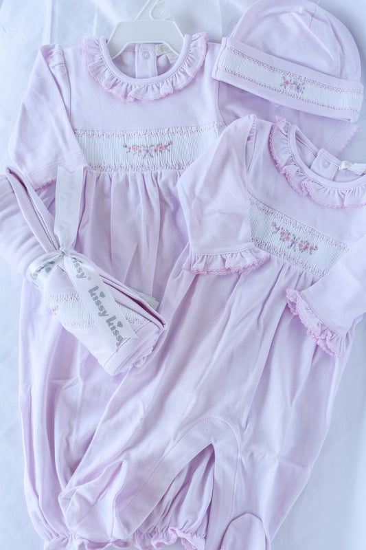 Pretty Pink Kisses Smocked Blanket