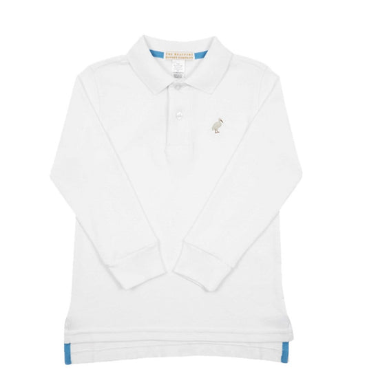 Prim and Proper Polo LS-Worth Ave White