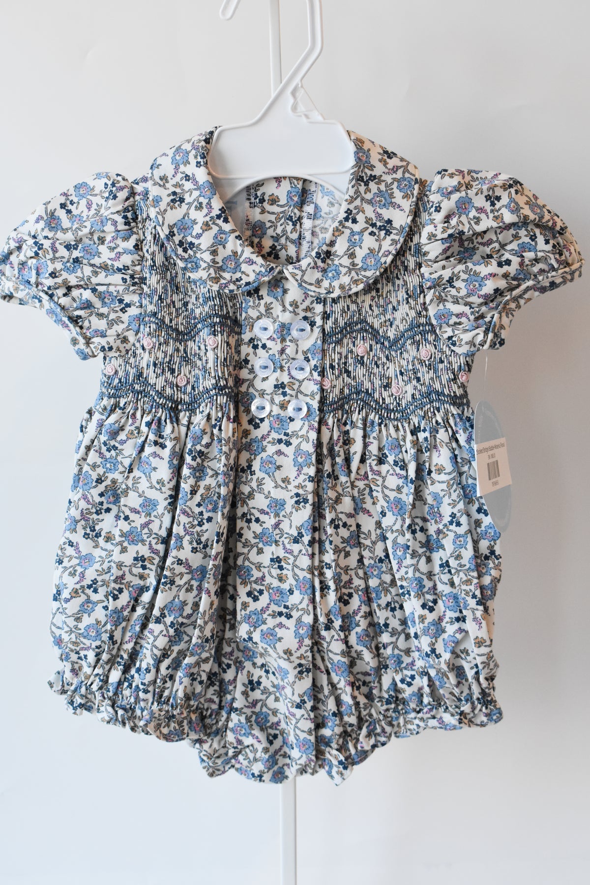 Smocked Bridget Bubble-Wisteria Floral