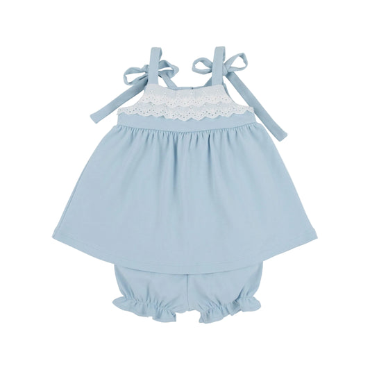 Idabelle Bloomer Set-Buckhead Blue Pima