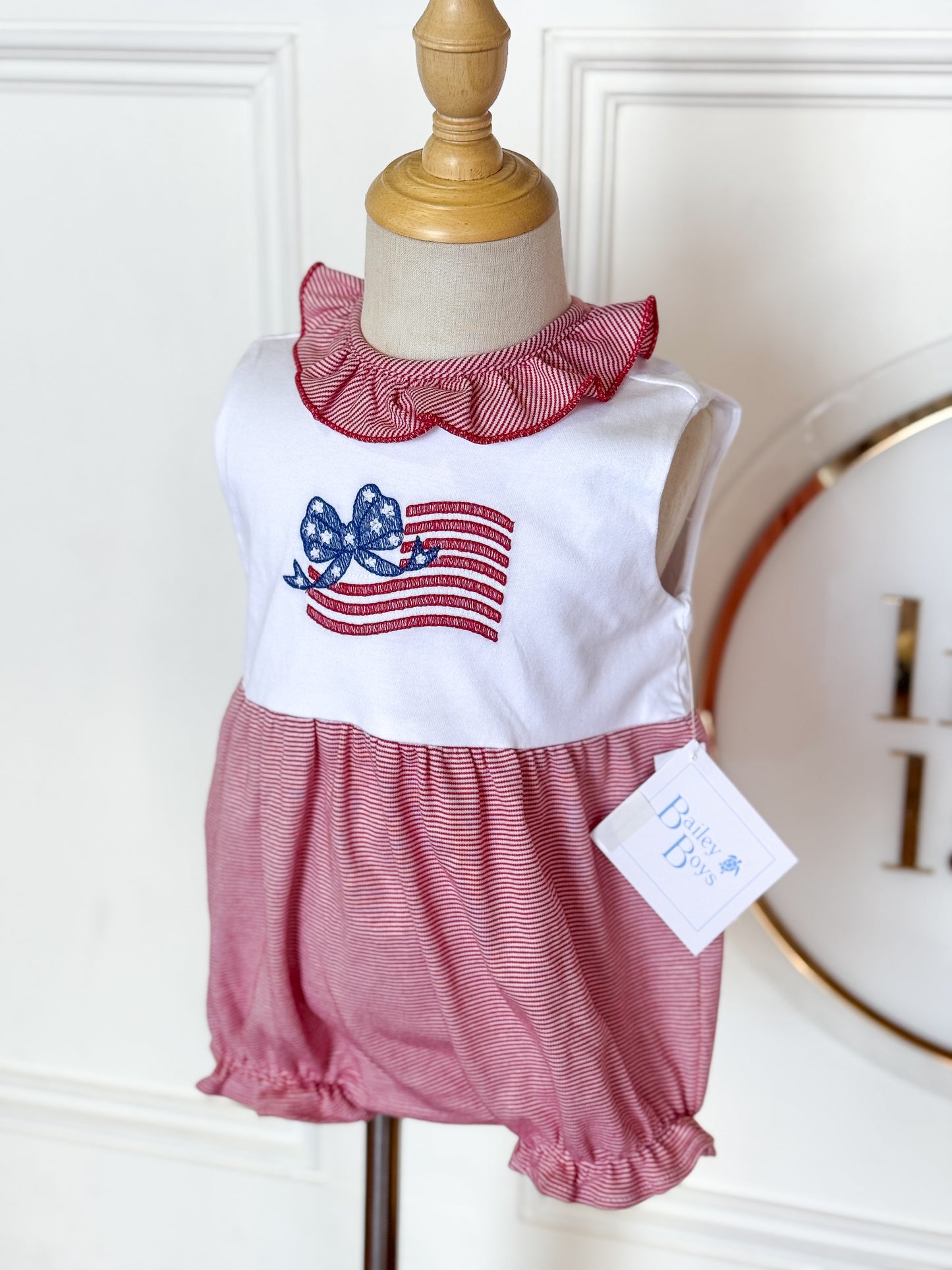 Girl's Flag Knit Bubble