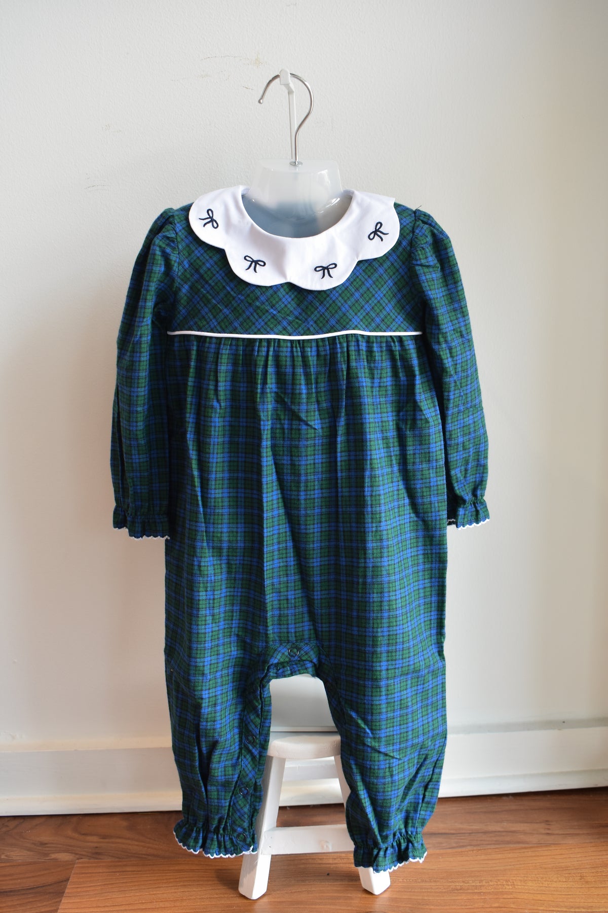 Long Sleeve Britt Romper-Flannel Woodlake Plaid