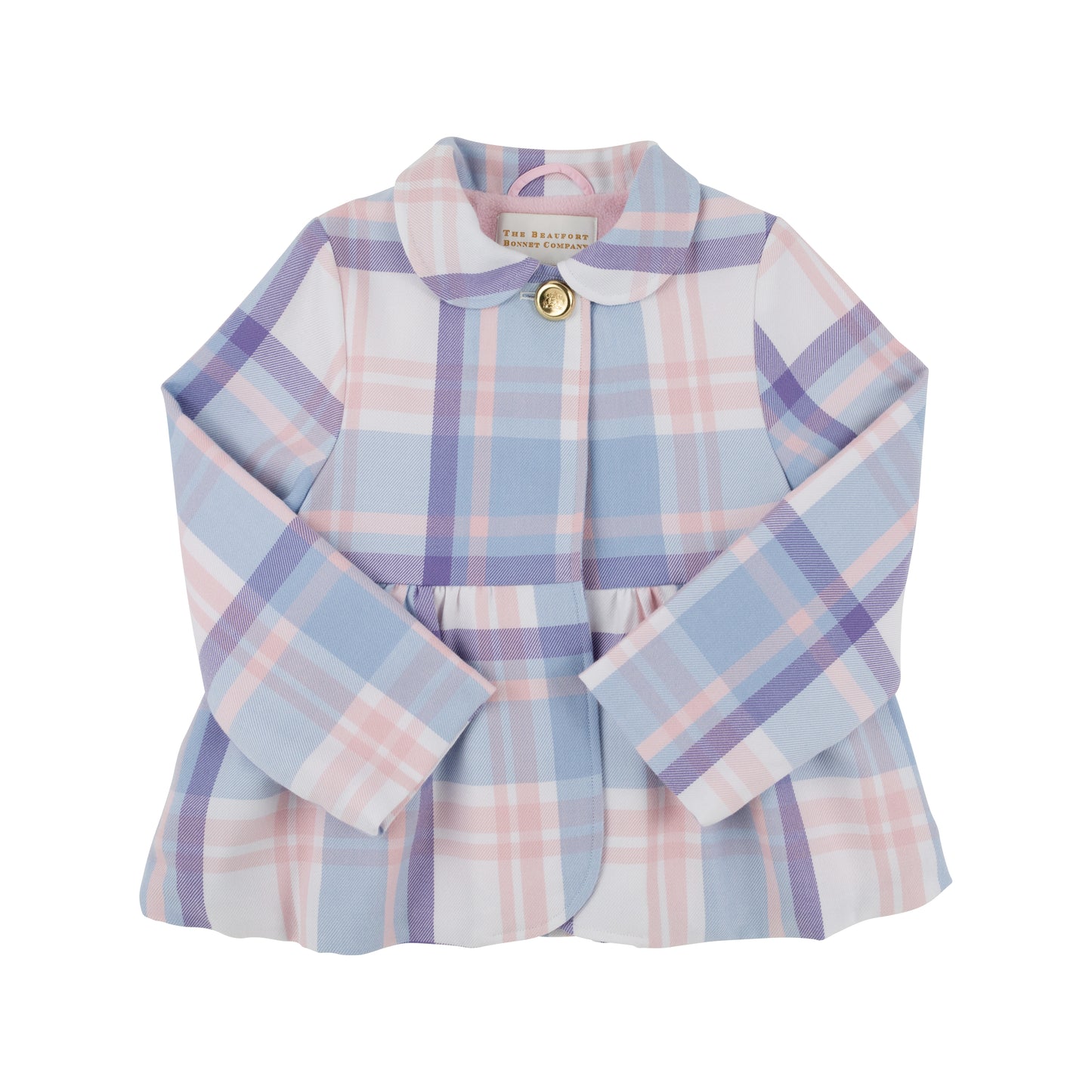 Pippa Peacoat-Peach Blossom Plaid