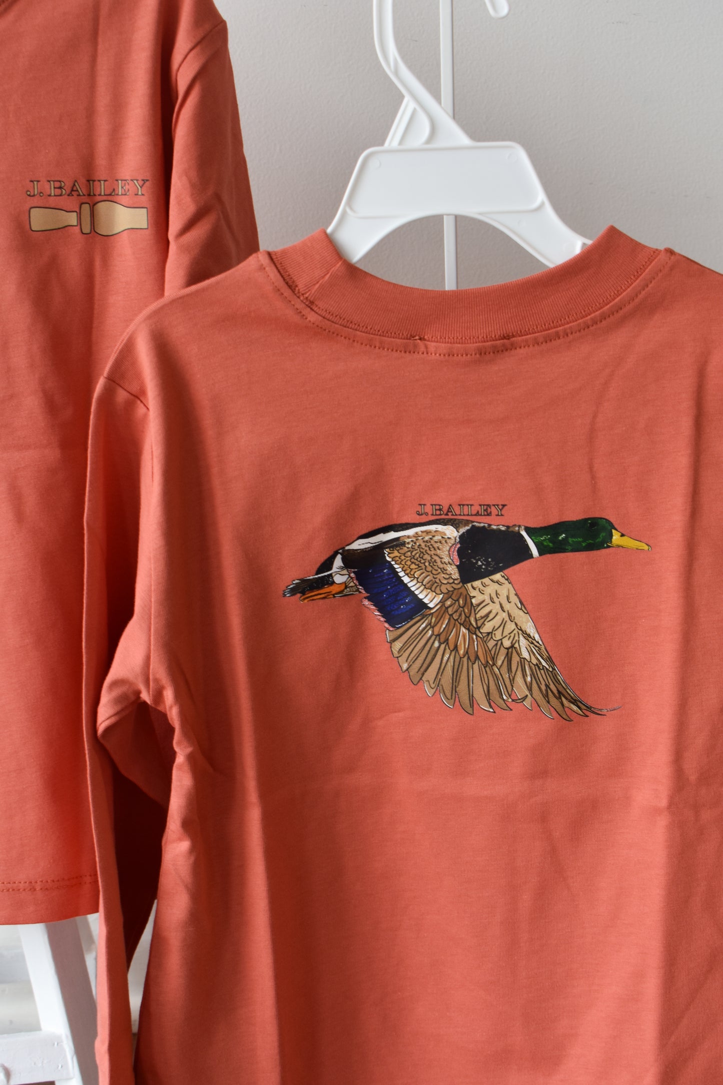 Long Sleeve Logo Tee-Mallard on Rust