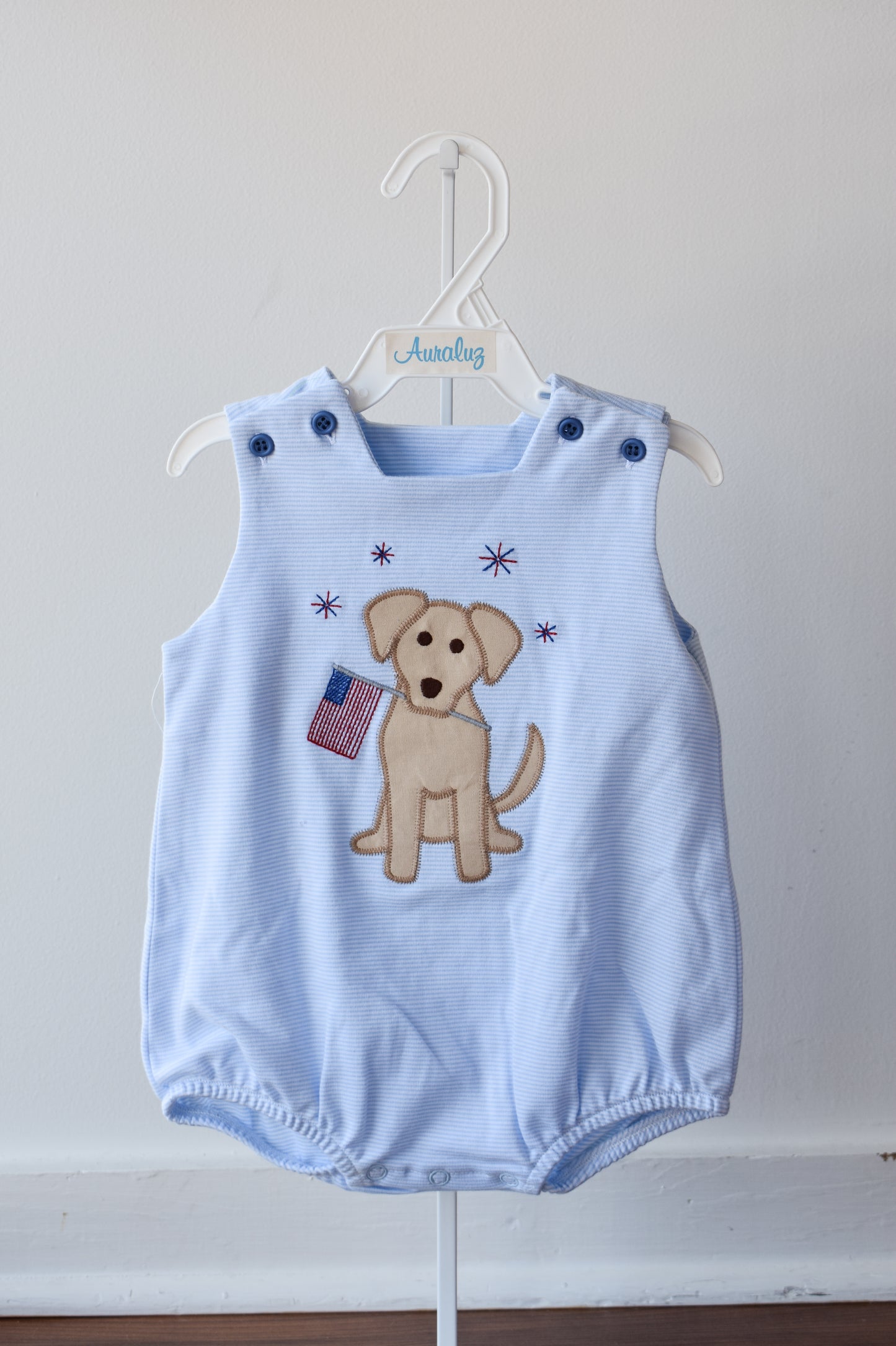 Patriotic Pup Knit Boy Bubble