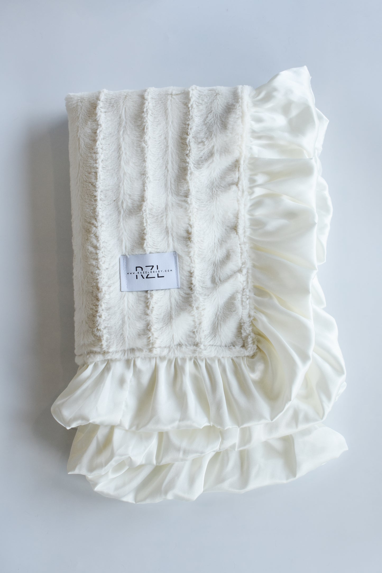 Double Plush Blanket-Ivory Chinchilla