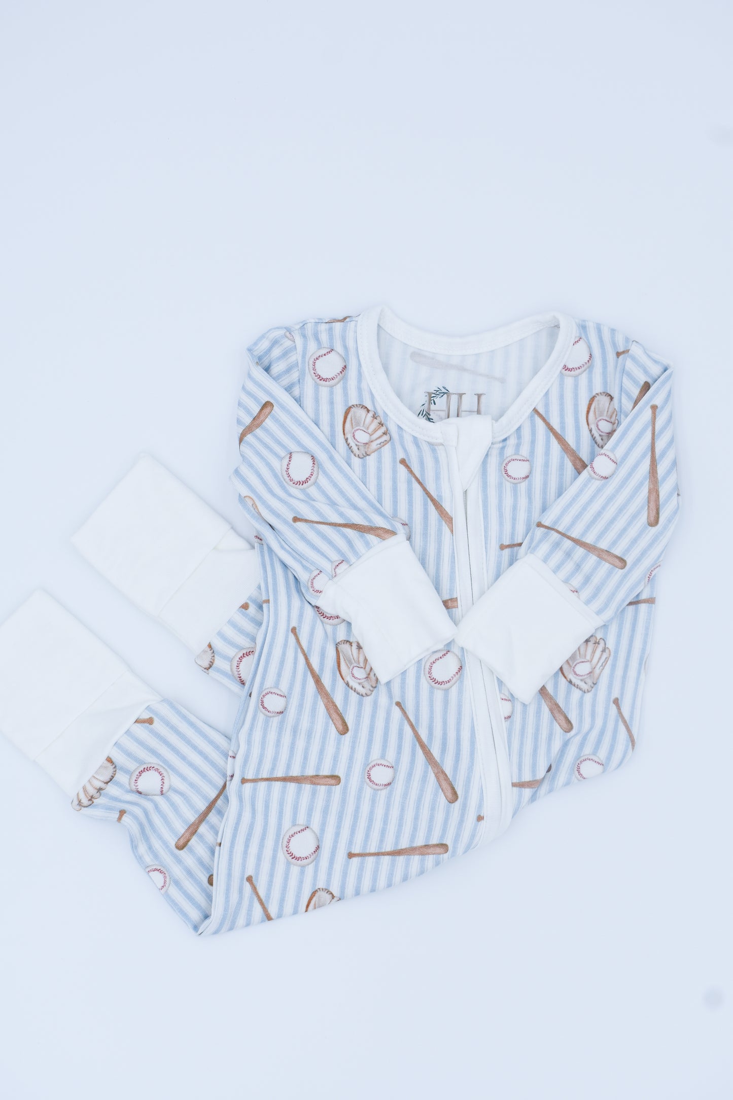 Batter Up Bamboo Zipper Romper