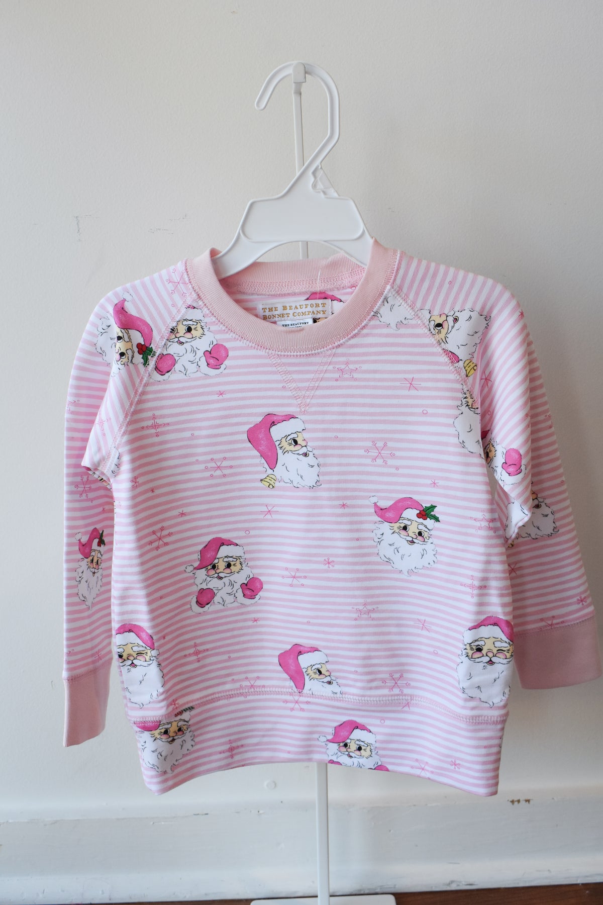 Cassidy Comfy Crewneck-Pink Dear Santa