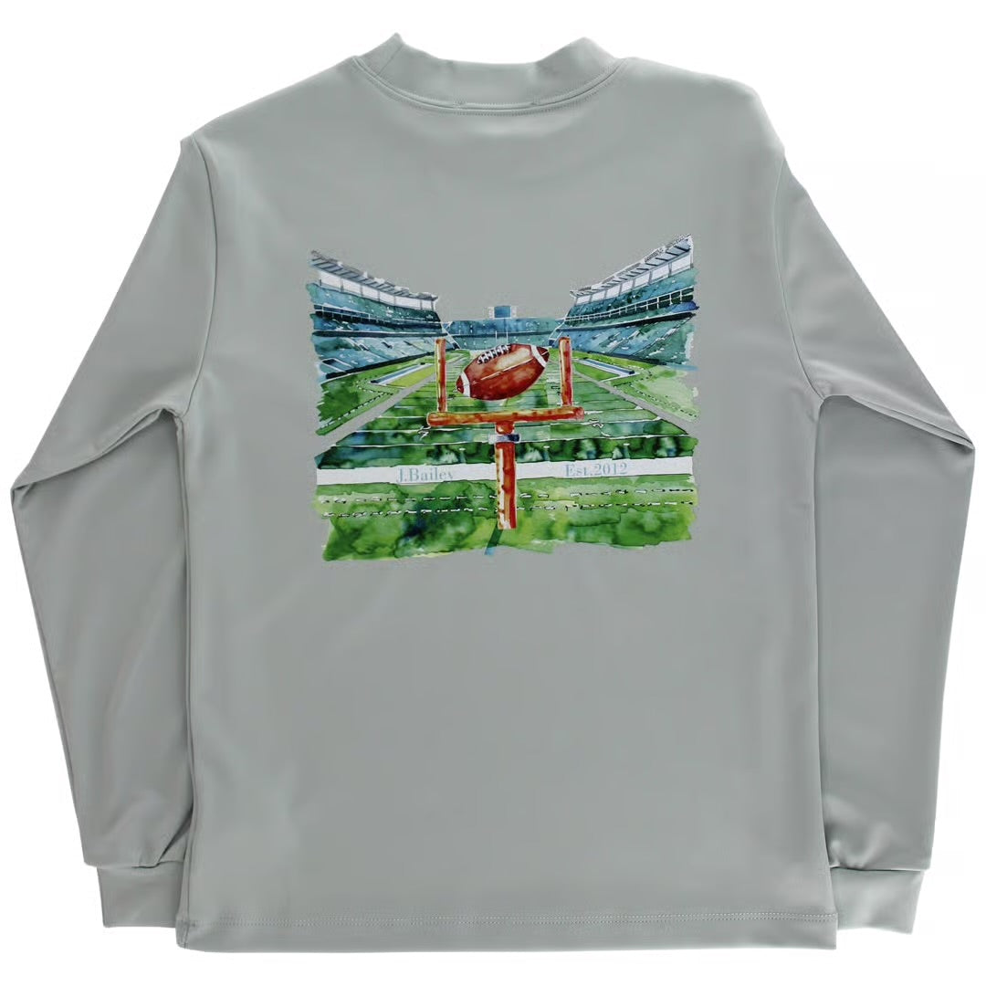 Game Day Sage L/S Performance Logo Tee