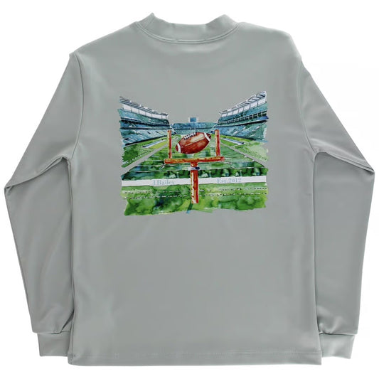 Game Day Sage L/S Performance Logo Tee