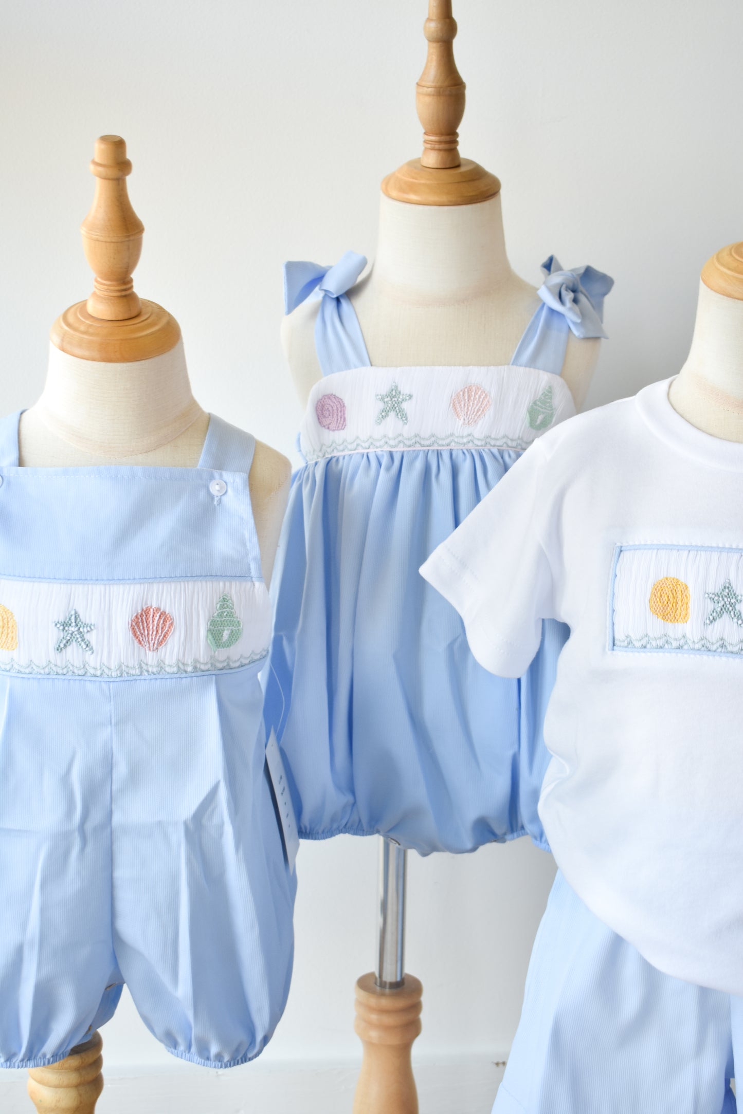 Tim Seashell Smocked Sunsuit