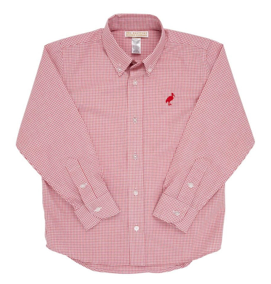 Deans List Dress Shirt-Richmond Red/Windowpane