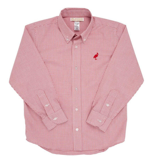 Deans List Dress Shirt-Richmond Red/Windowpane