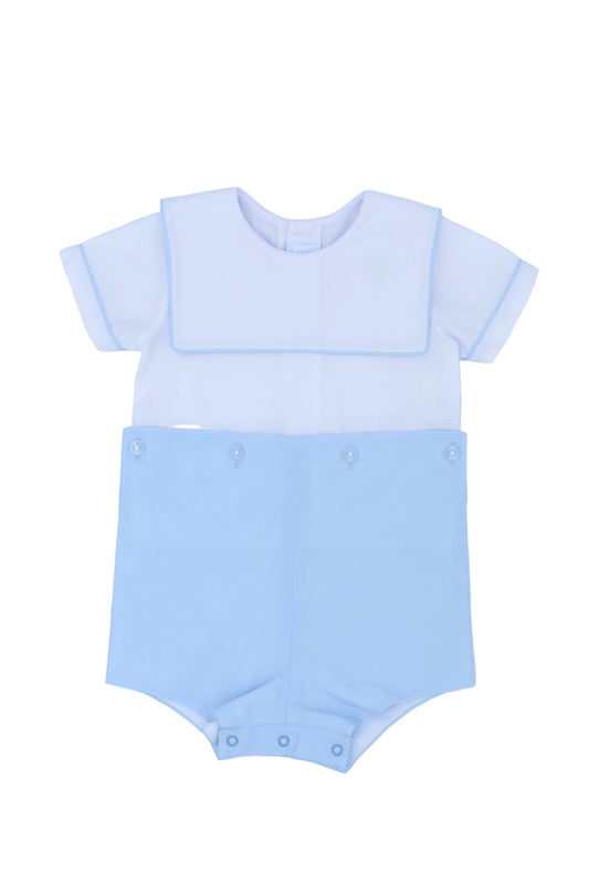 Classic Button In Boysuit-White/Blue