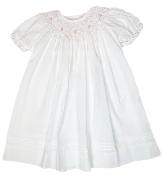 Smocked Pearl Rosebud Gown