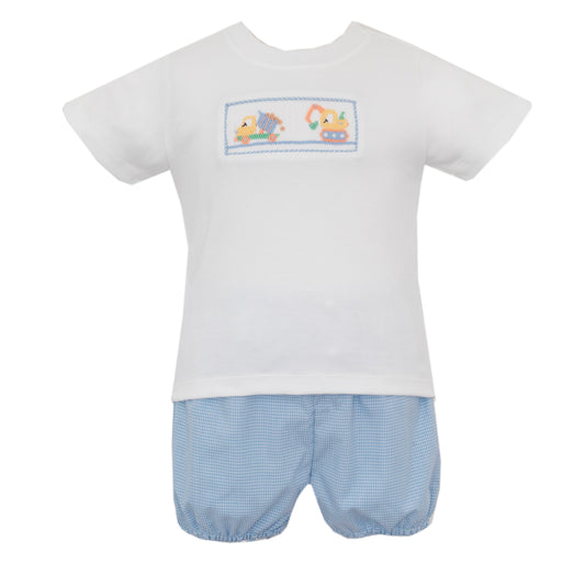 Little Loader Smocked Bloomer/Short Set
