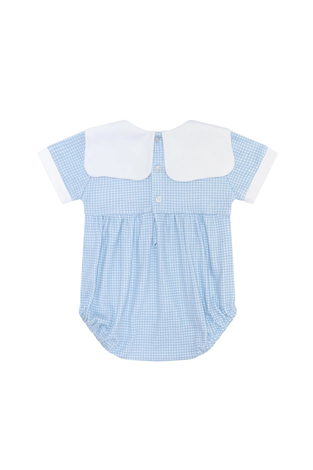 Classic Blue Gingham Collared Bubble
