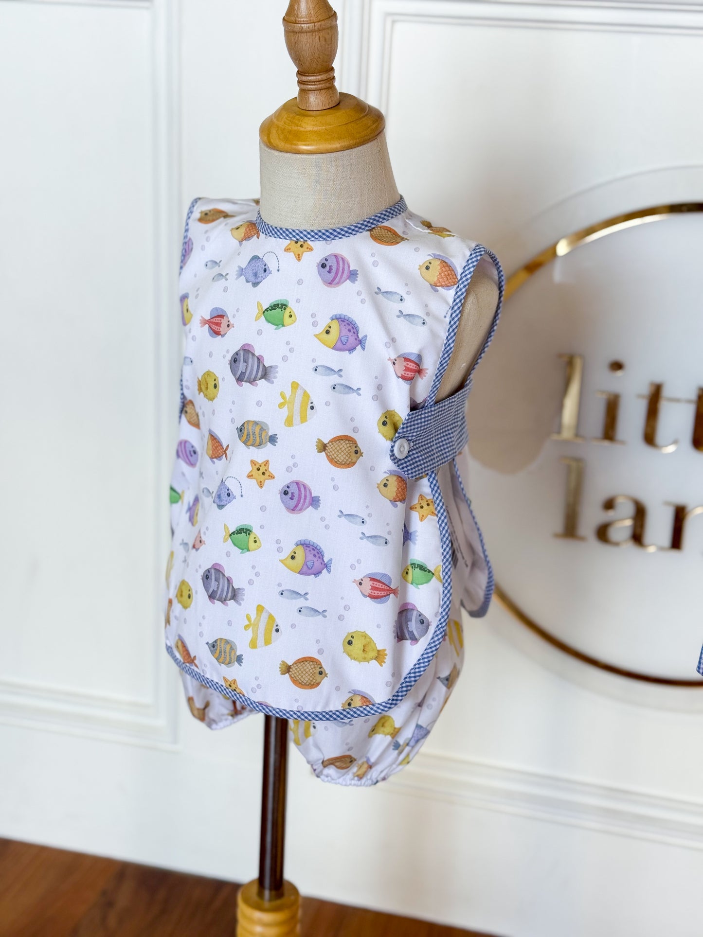 Cameron-Fish Bib Bloomer Set