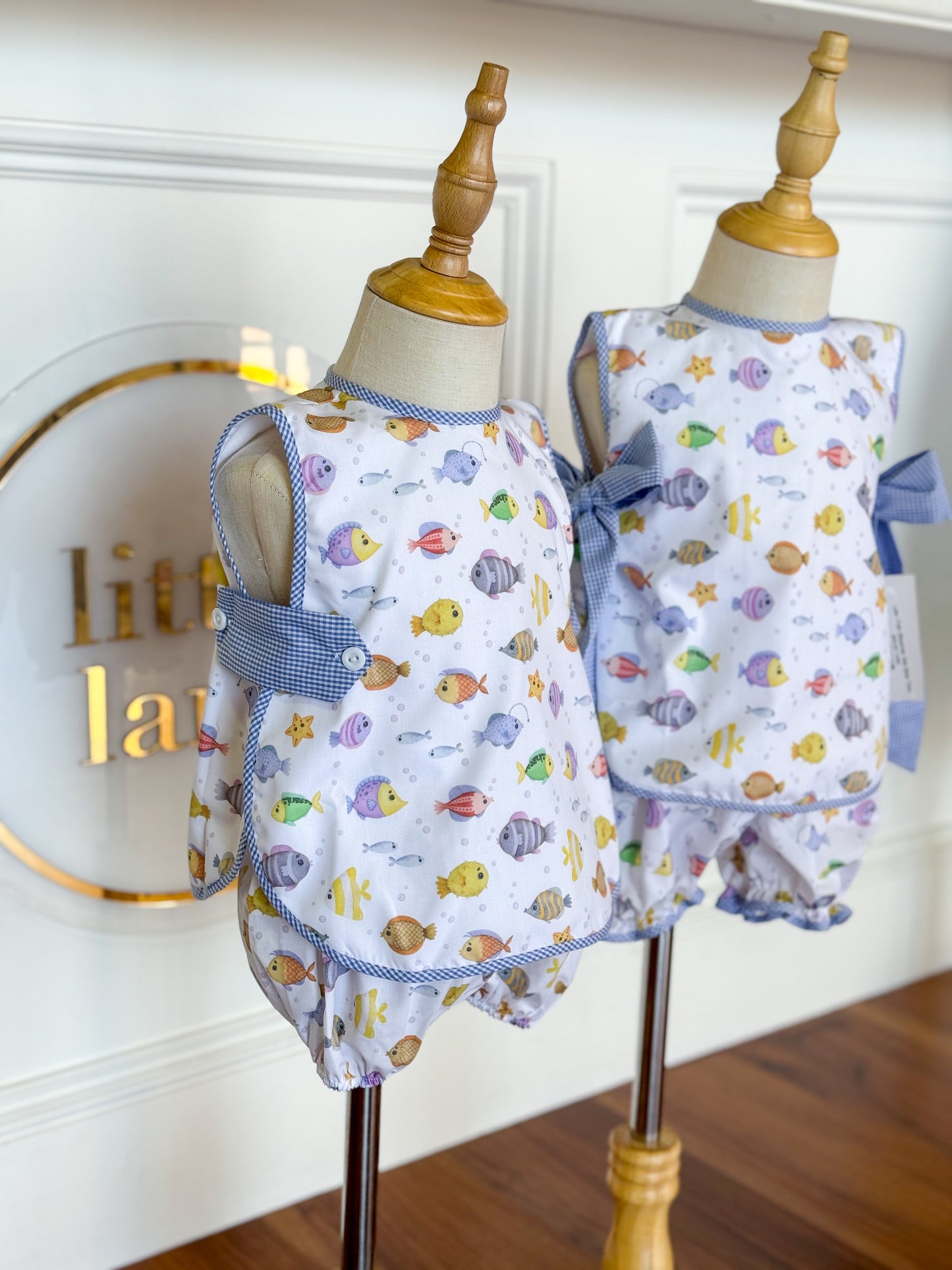 Cameron-Fish Bib Bloomer Set