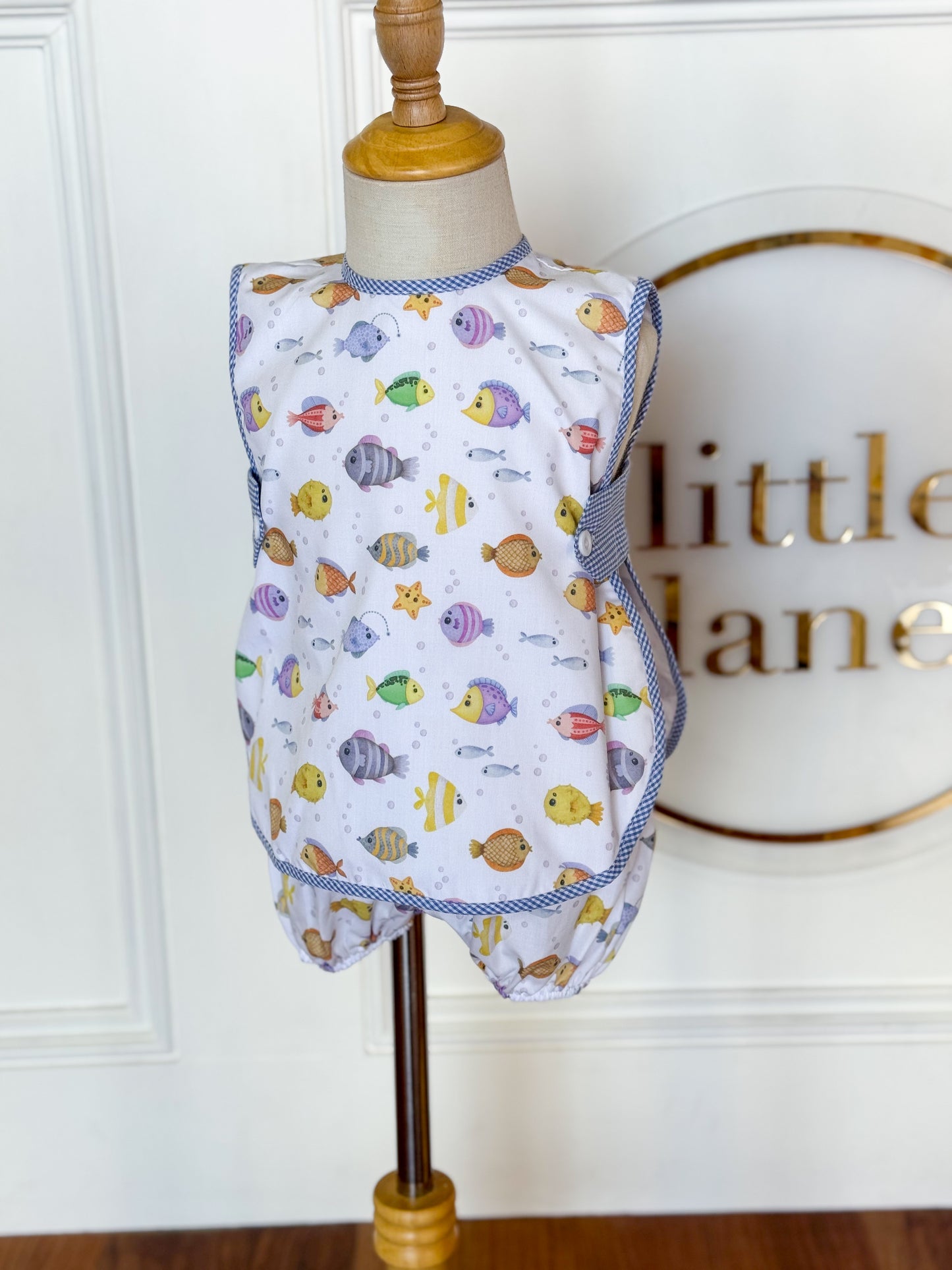 Cameron-Fish Bib Bloomer Set