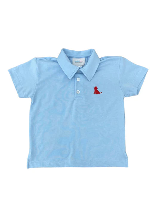 Lil Red Wagon Blue Knit Polo