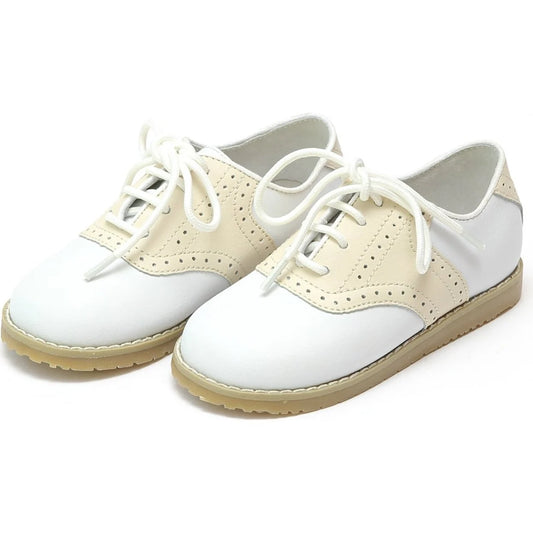 Luke Saddle Shoe-White/Beige