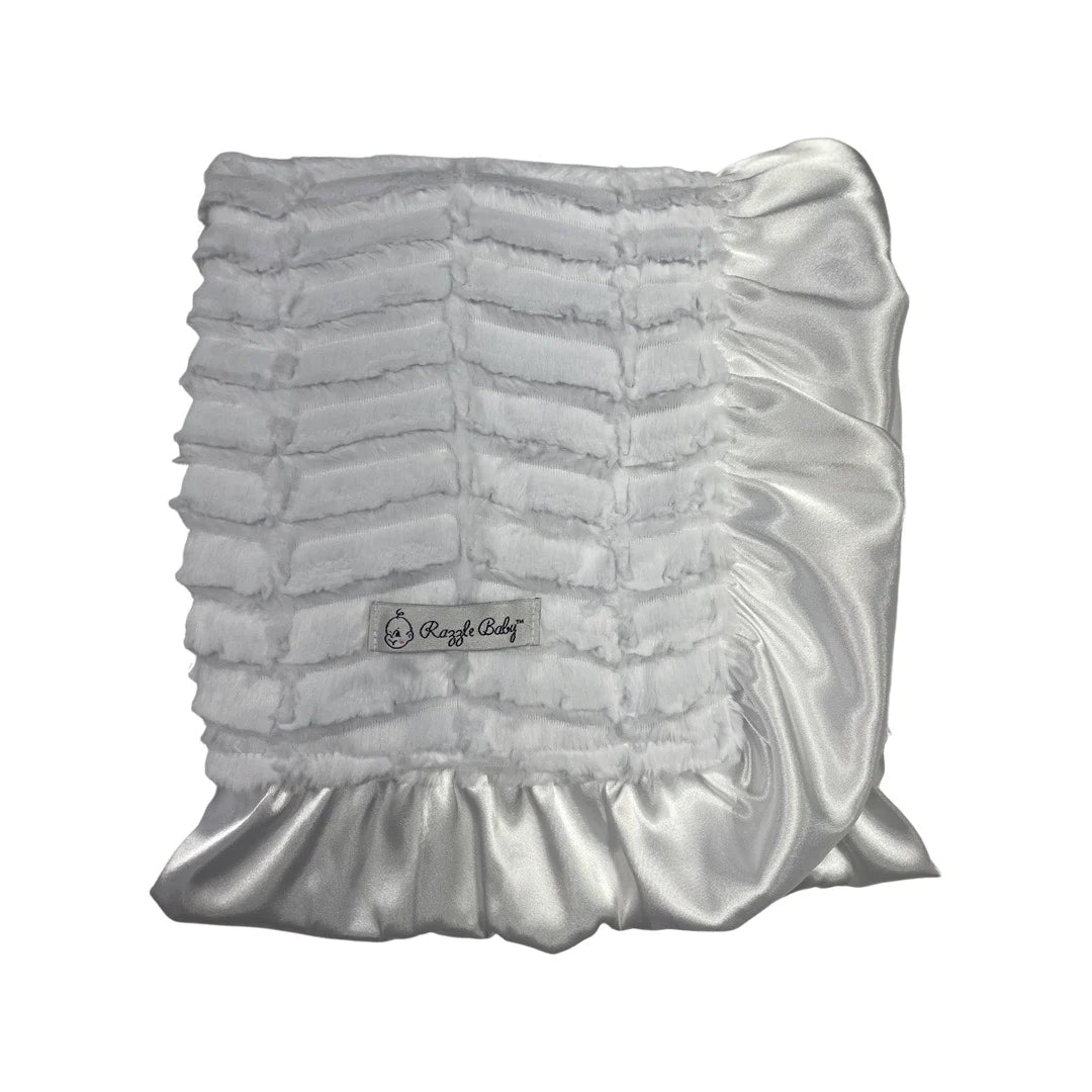 Double Plush Blanket-White Oxford