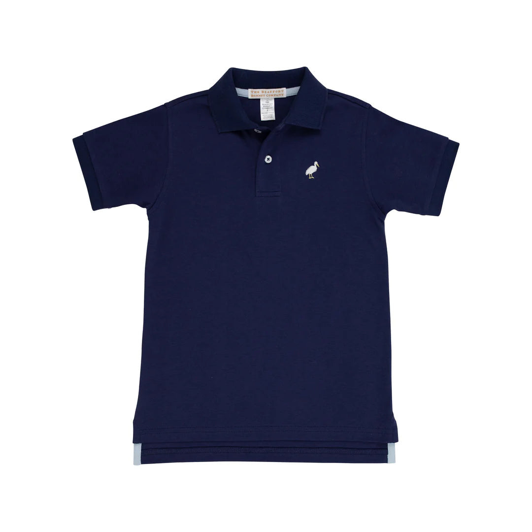 Prim and Proper Polo SS-Nantucket Navy